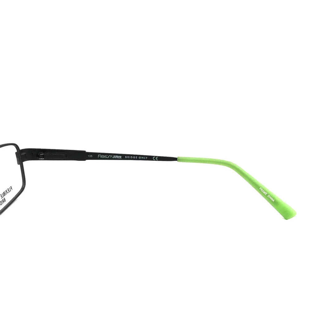 Flexon Kids Eyeglasses Frame SATURN 001 Black Green Rectangle Wire Rim 48-18-135